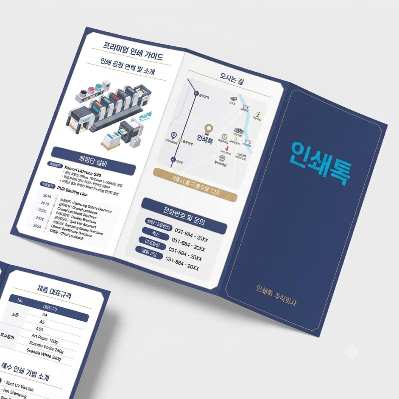 리플렛 제작 예시